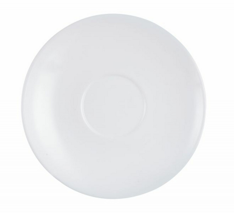 Sous-tasse à expresso rond blanc verre opal Ø 13 cm Restaurant Blanc Arcoroc