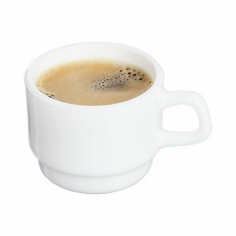 Tasse à thé rond blanc verre opal 19 cl Ø 7,8 cm Restaurant Blanc Arcoroc