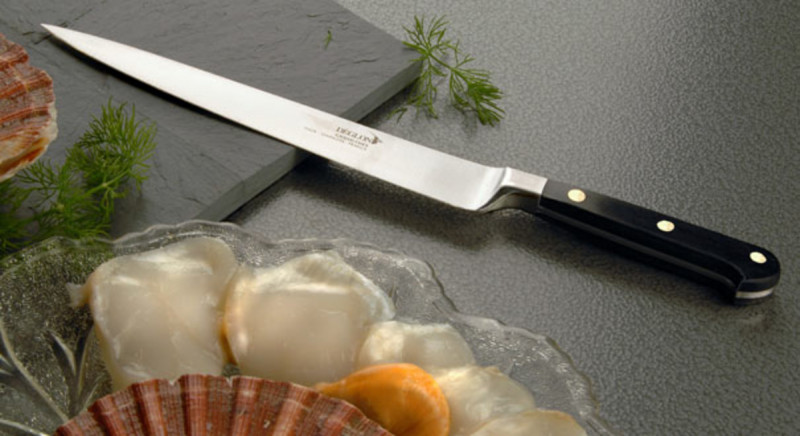 Couteau filet de sole 17 cm inox bois compressé unie Grand Chef Deglon