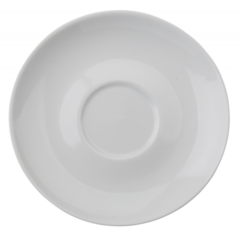 Sous-tasse à déjeuner rond blanc porcelaine Ø 16 cm Emotions Pro.mundi