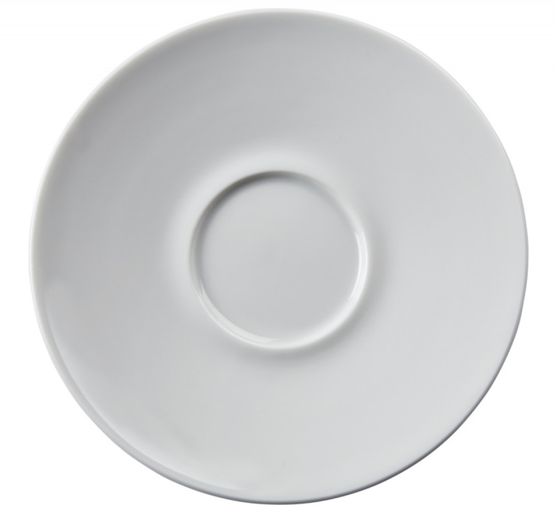 Sous-tasse à expresso rond blanc porcelaine Ø 12 cm Slim O Pro.mundi