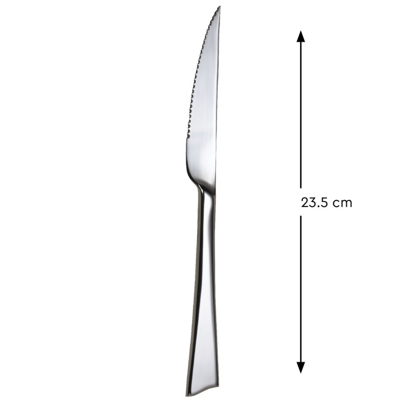 Couteau à steak monobloc cranté 23,5 cm Wave Pro.mundi