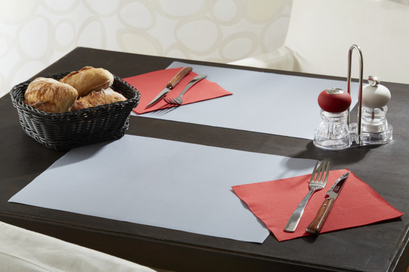 Set de table turquoise papier 30x40 cm Tisslack Cogir (500 pièces)