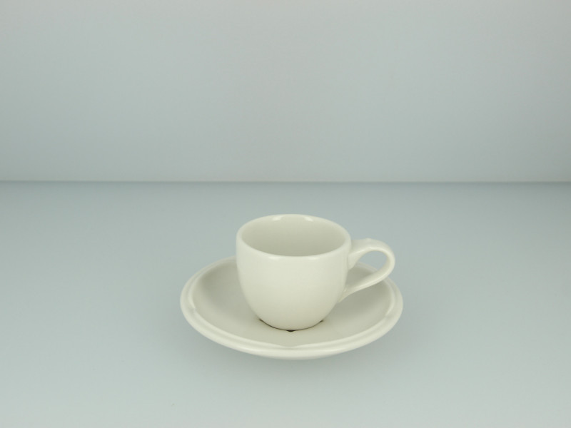 Sous-tasse à expresso rond ivoire porcelaine vitrifiée Ø 13 cm Anna Rak