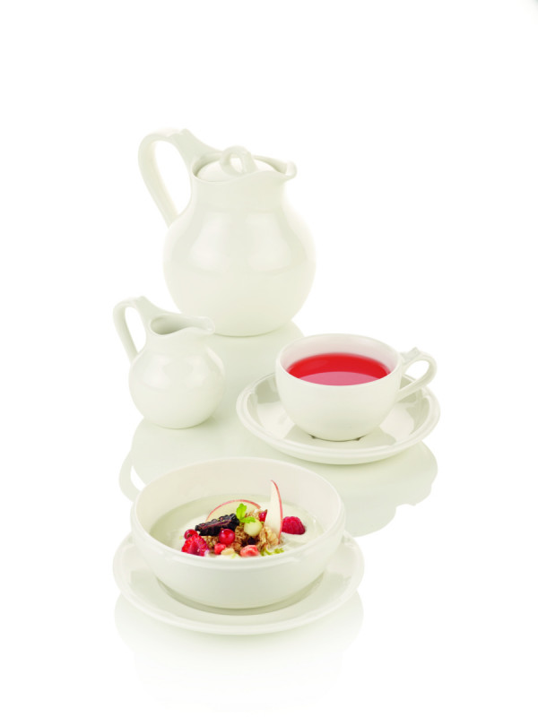 Tasse à thé rond ivoire porcelaine vitrifiée 20 cl Ø 8 cm Anna Rak