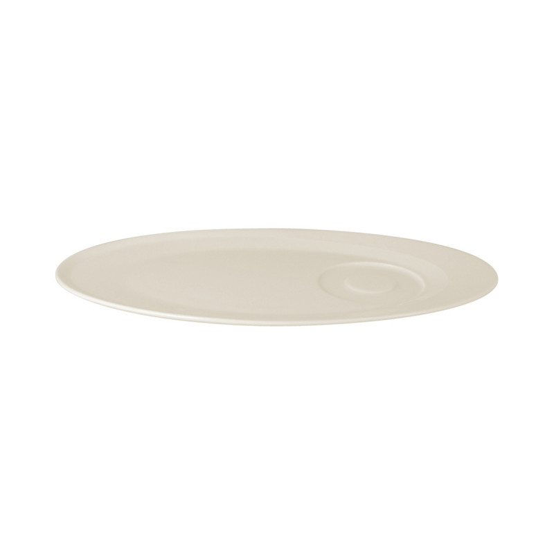 Sous-tasse à thé / déjeuner gourmand rond ivoire porcelaine vitrifiée 29 cm Giro Rak