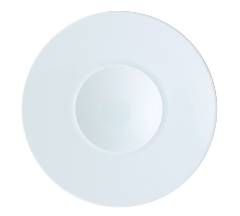 Assiette extra creuse rond blanc porcelaine vitrifiée Ø 28 cm Style Astera