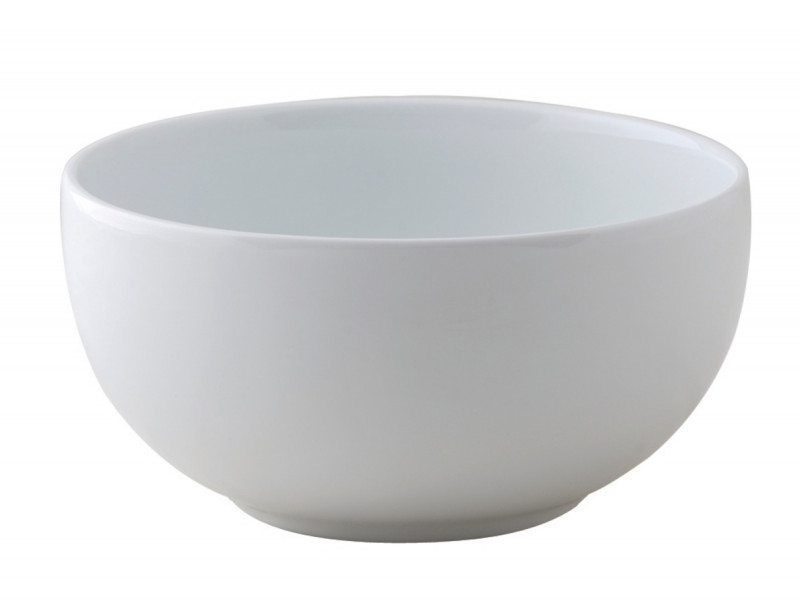 Bol rond blanc porcelaine vitrifiée 77 cl Ø 16 cm Style Astera