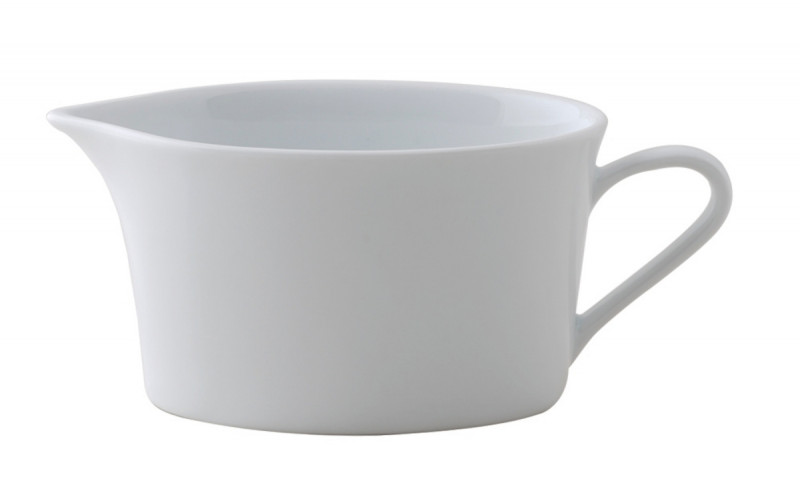 Crémier ovale blanc porcelaine vitrifiée 15 cl 11,7 cm Style Astera