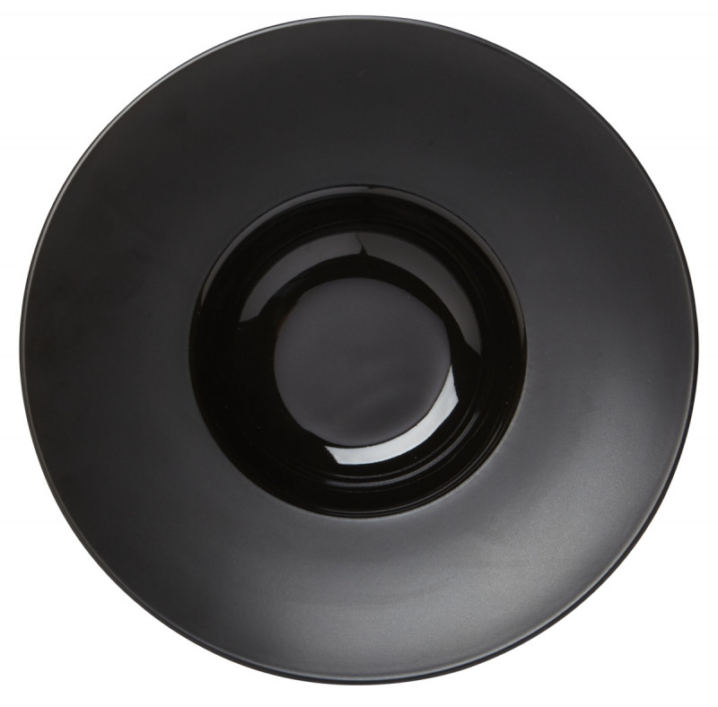 Assiette extra creuse rond noir grès émaillé Ø 21 cm Chic & Mat Pro.mundi