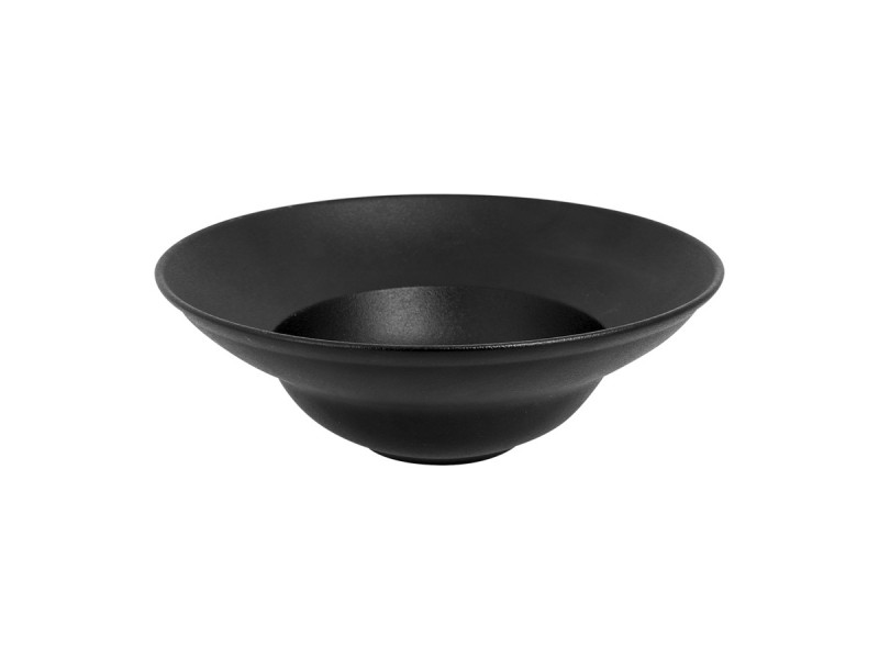 Assiette extra creuse rond noir porcelaine vitrifiée Ø 23 cm Neo Fusion Rak