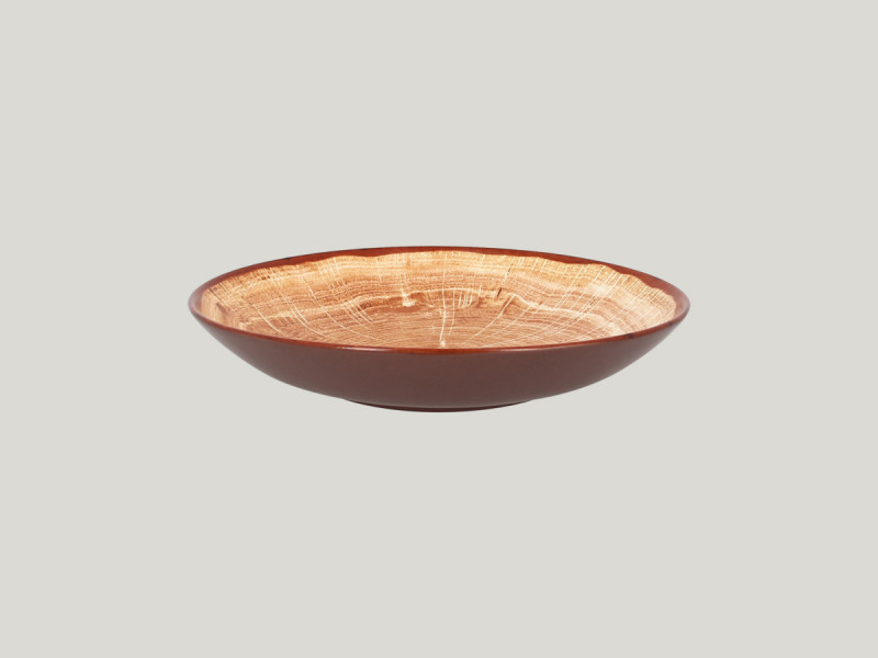 Assiette coupe creuse rond timber porcelaine vitrifiée Ø 26 cm Woodart Rak