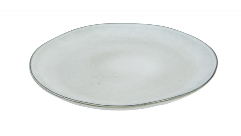 Assiette plate rond gris grès émaillé Ø 20 cm Sky Pro.mundi