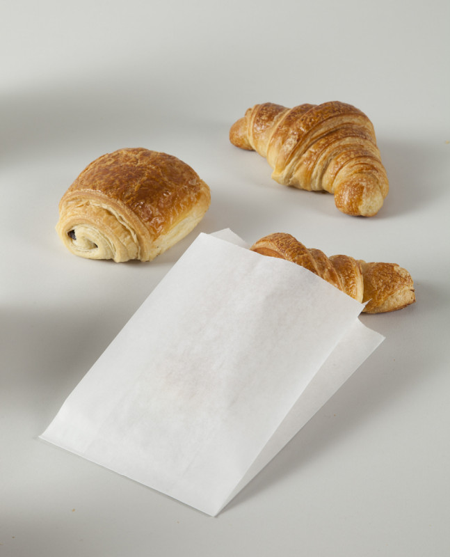 Sac à croissants papier blanc 17x30 cm (1000 pièces)