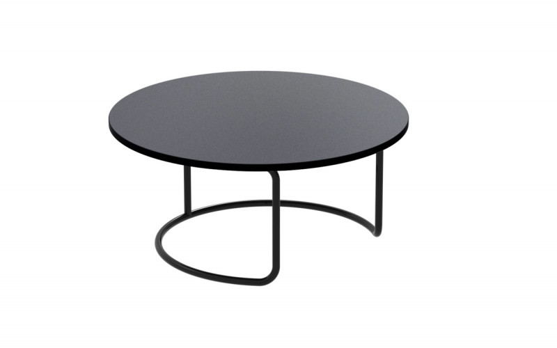 Support bas rond noir acier Ø 25 cm Evento Degrenne