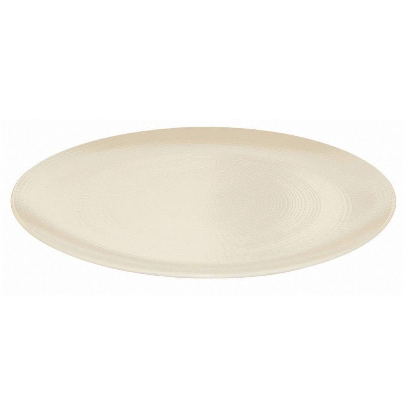 Assiette coupe plate rond kaolin grès émaillé Ø 21 cm Modulo Nature Degrenne