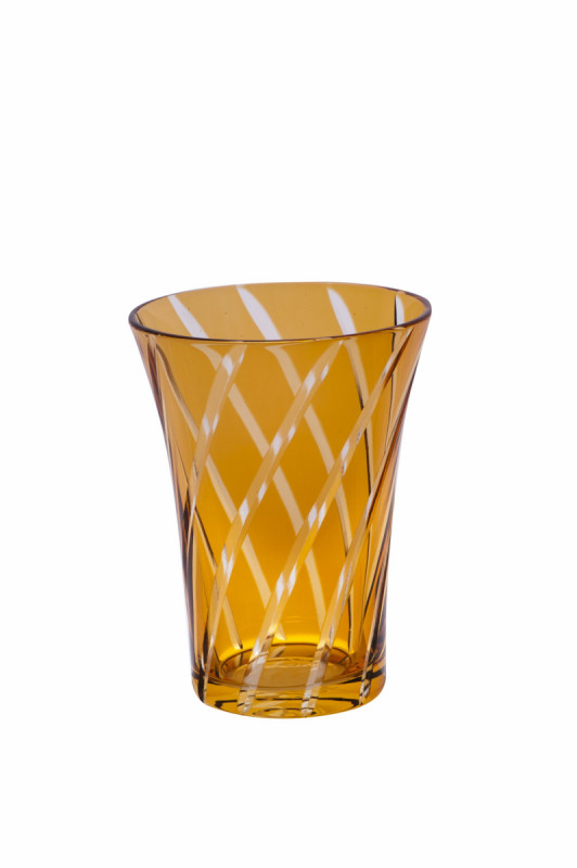 Gobelet forme haute jaune verre 27 cl Twins Geminiano Cozzi Venezia 1765