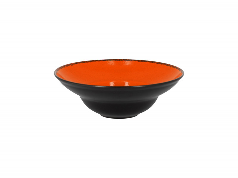 Assiette extra creuse rond orange porcelaine vitrifiée Ø 23 cm Fire Rak