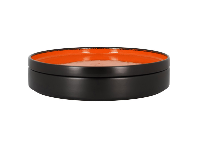 Assiette creuse rond orange porcelaine vitrifiée Ø 23 cm Fire Rak