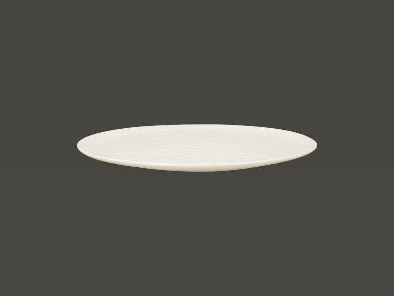 Assiette plate rond blanc porcelaine vitrifiée Ø 30 cm Create Rak