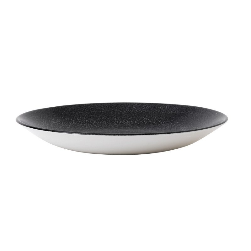 Assiette creuse rond noir porcelaine vitrifiée Ø 27,8 cm Evo Origins Dudson