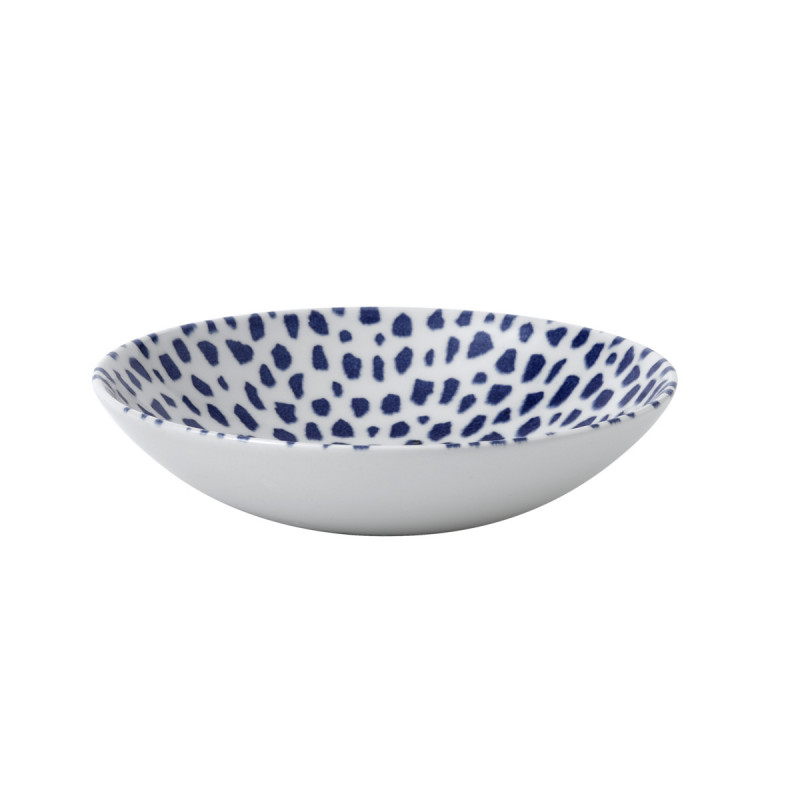 Assiette coupe creuse rond bleu porcelaine vitrifiée Ø 18,2 cm Terrazzo Dudson