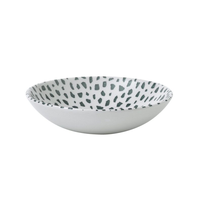 Assiette coupe creuse rond vert porcelaine vitrifiée Ø 18,2 cm Terrazzo Dudson