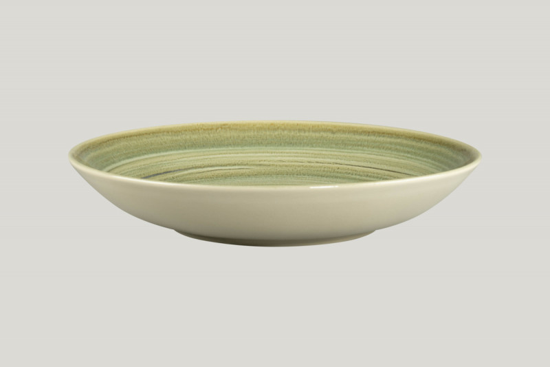 Assiette coupe creuse rond vert porcelaine Ø 26 cm Rakstone Spot Rak