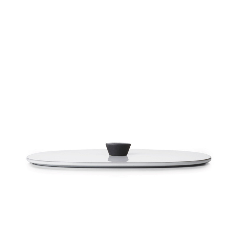 Couvercle pour plat ovale blanc porcelaine culinaire 26x18,5 cm Caractere Revol