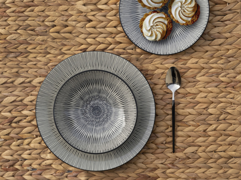 Assiette à dessert rond beige grès émaillé Ø 20,5 cm Hypnose Medard De Noblat