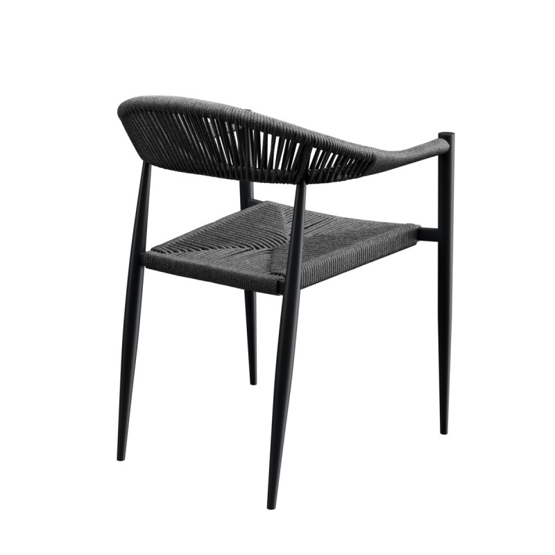 Fauteuil gris 78x56x60 cm Amsterdam