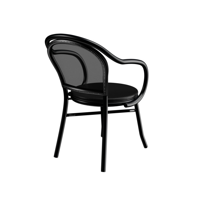 Fauteuil noir 80x58x60 cm Dauphine