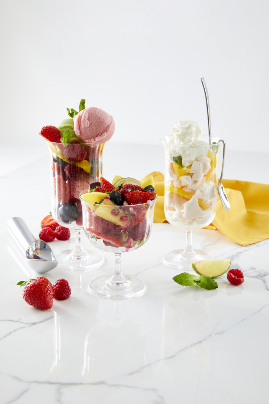 Coupe dessert transparent verre cristallin Ø 7,7 cm Rims Rak