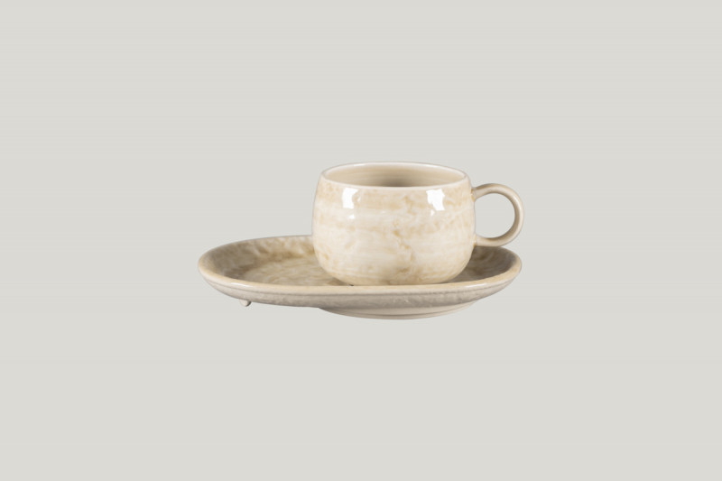 Tasse à café rond vanilla porcelaine 28 cl Ø 9 cm Krush Rak