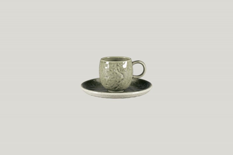 Sous-tasse à expresso rond steel porcelaine Ø 13 cm Krush Rak