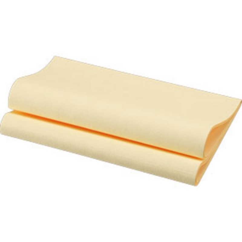 Serviette crème non tissé 40x40 cm Bio Dunisoft Duni (60 pièces)