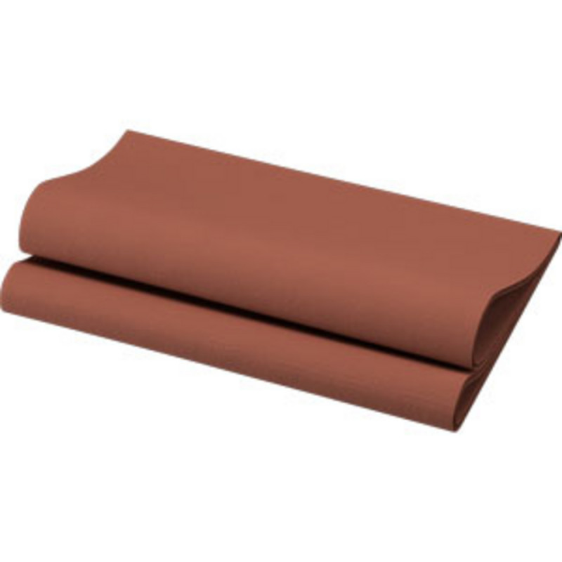 Serviette noisette non tissé 40x40 cm Bio Dunisoft Duni (60 pièces)