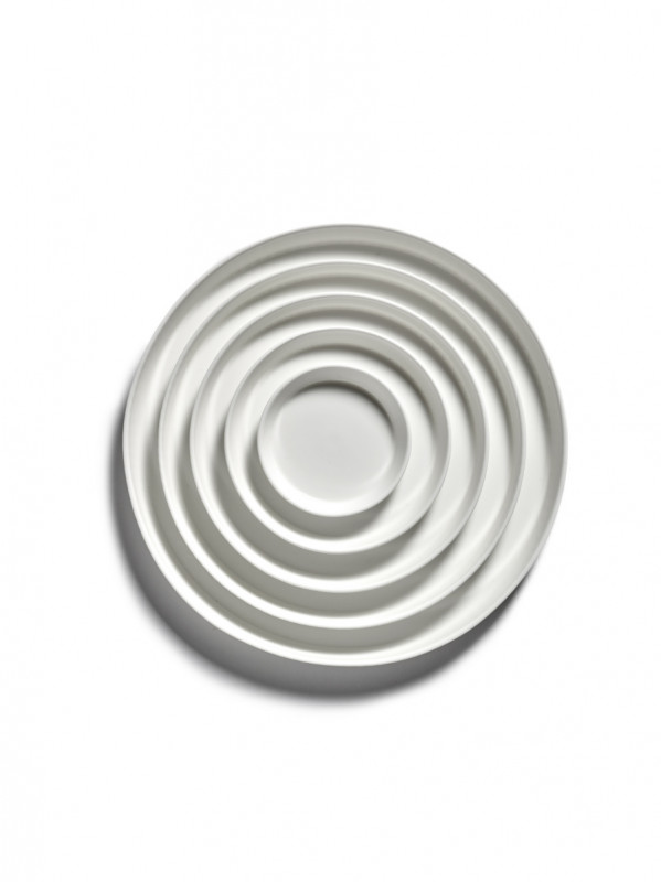 Assiette coupe plate rond blanc porcelaine bone china Ø 8 cm Nido Serax