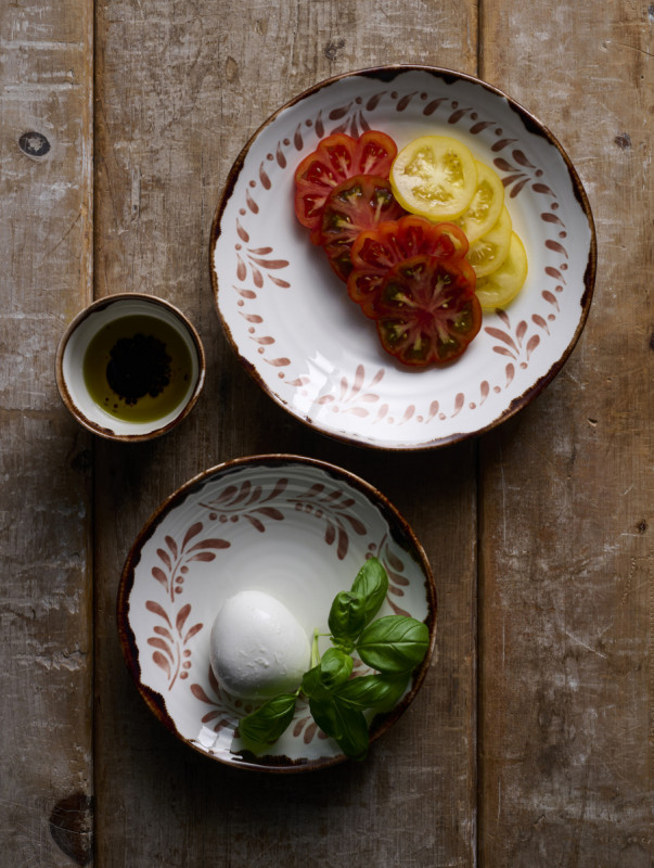 Assiette creuse irrégulier blanc porcelaine vitrifiée Ø 24,5 cm Harvest Mediterranean Dudson