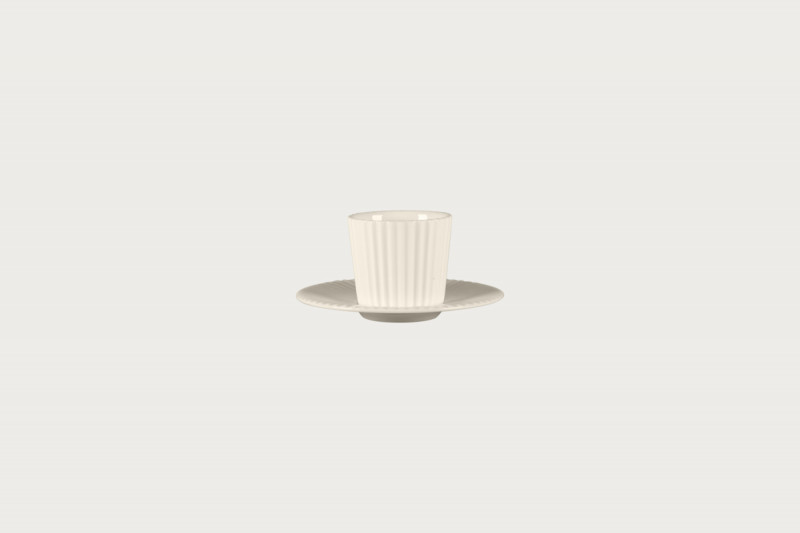 Sous tasse à espresso rond blanc porcelaine bone china Ø 13 cm Spectra Rak