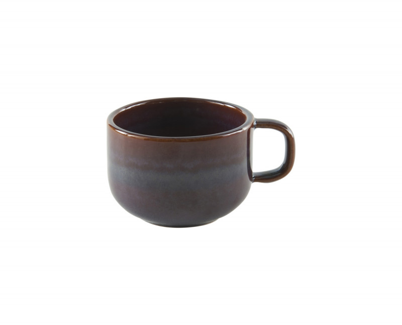 Tasse à thé rond Marron Bleu grès émaillé Ø 8,5 cm Amber Accolade