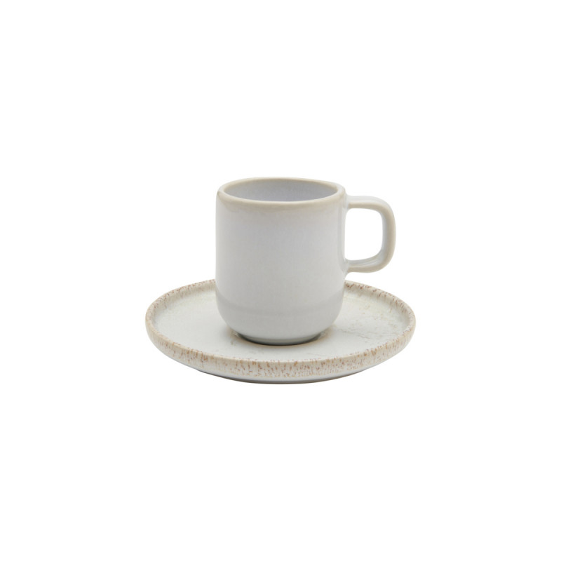 Tasse expresso rond beige grès émaillé Ø 5,5 cm Sand Accolade