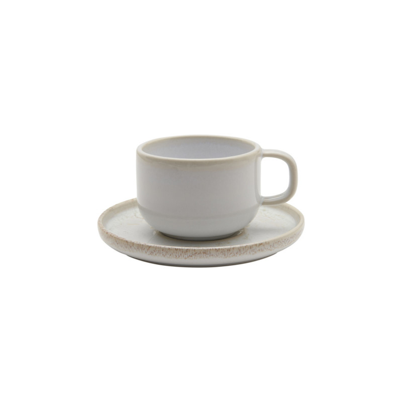 Tasse à thé rond beige grès émaillé Ø 8,5 cm Sand Accolade