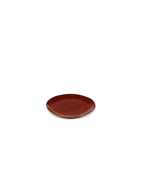 Assiette coupe plate rond Venetian red grès émaillé 14,5x14,5 cm La Mère Serax