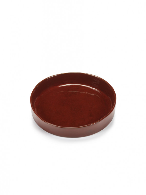 Assiette creuse rond Venetian red grès émaillé 20x20 cm La Mère Serax