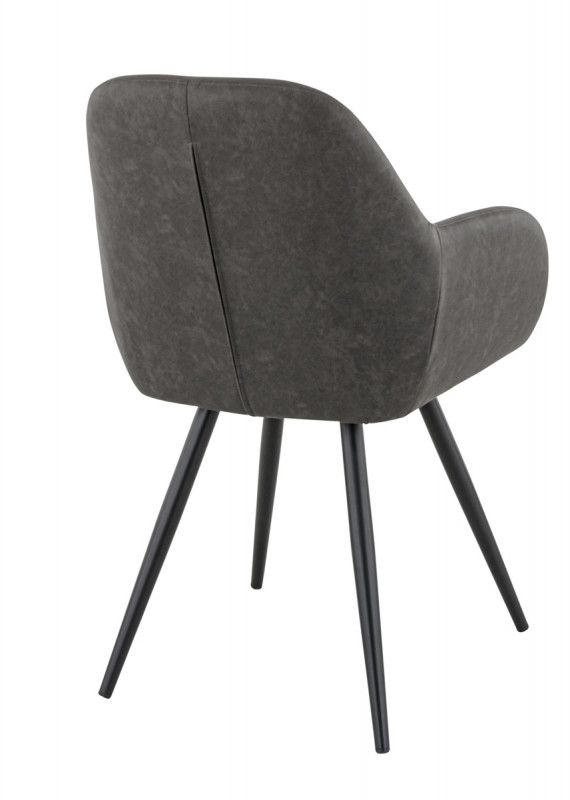 Fauteuil d'intérieur gris anthracite 87x57x59 cm Olaf