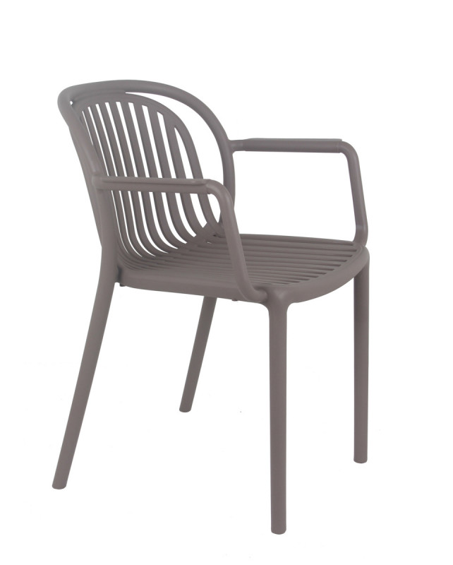 Fauteuil de terrasse taupe 78x57x57 cm Jeddah