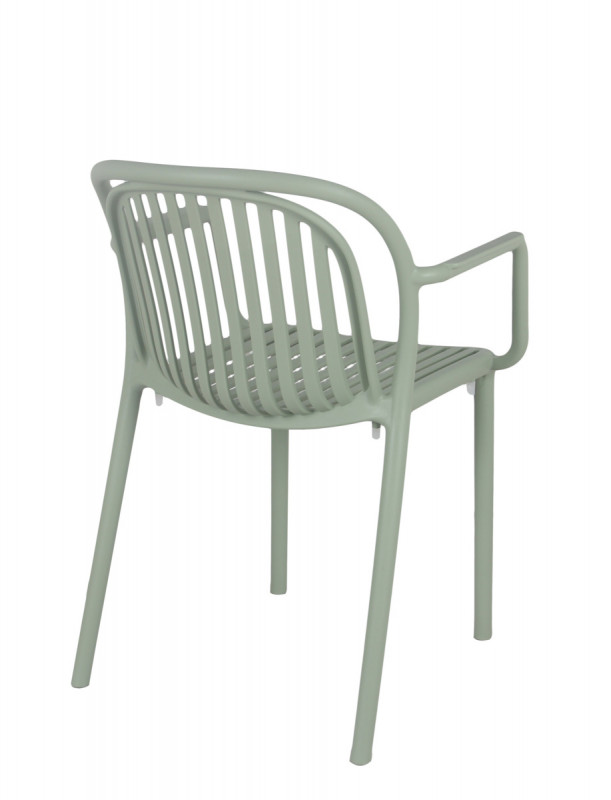 Fauteuil de terrasse vert sauge 78x57x57 cm Jeddah