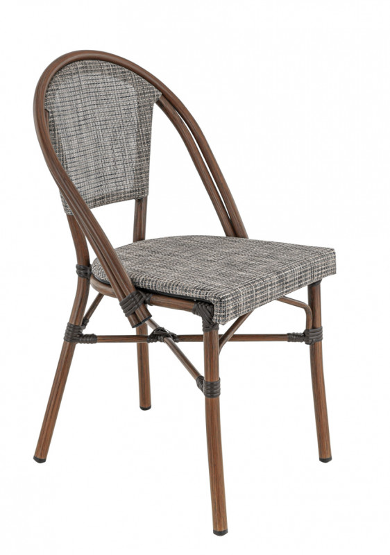 Chaise de terrasse gris 85x49x55 cm Reims