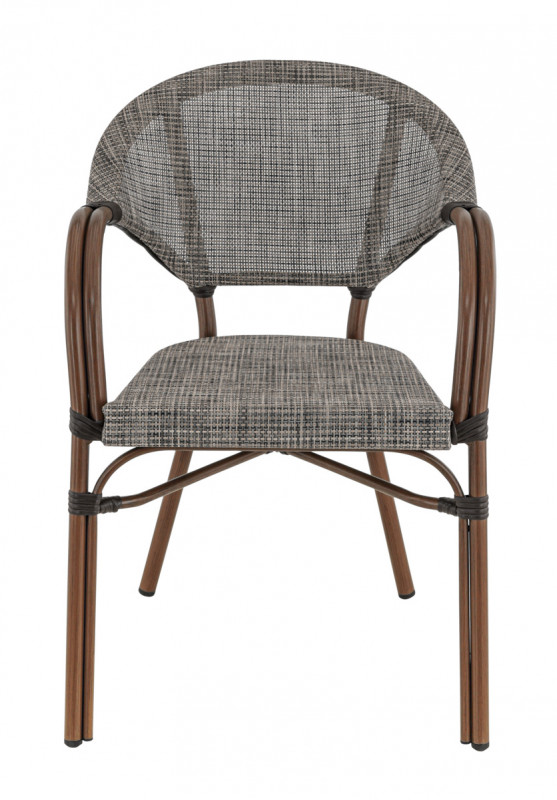 Fauteuil de terrasse gris 85x57x63 cm Blois